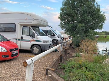 Gravel pitches by the lake