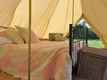 Inside the tent