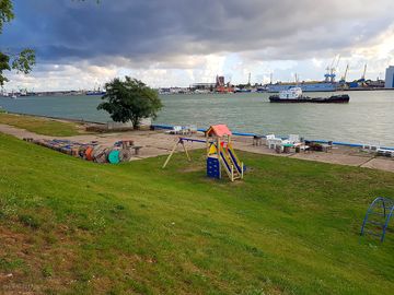 Playground by the water