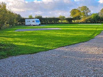 Pitches sheltered by hedges