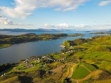 Oban Holiday Park - looking out onto the isle of Kerrera and onto Mull in the distance.