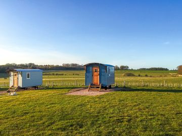 Cosy Shepherd's Hut with heating, kitchen & dining area. Ideal for couples. Sorry no pets allowed (added by manager 22 Jan 2024)