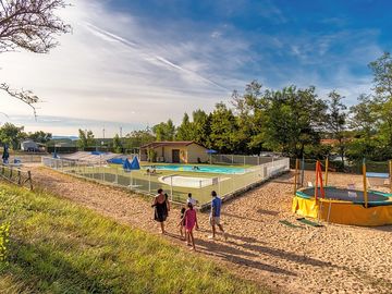 Swimming pool and playground