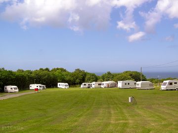 Caravan park with sea views