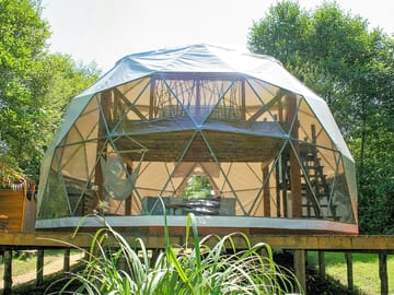 The geodesic dome on the river bank (added by manager 21 Dec 2022)
