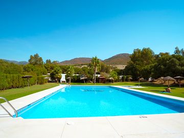 Outdoor pool open in high season