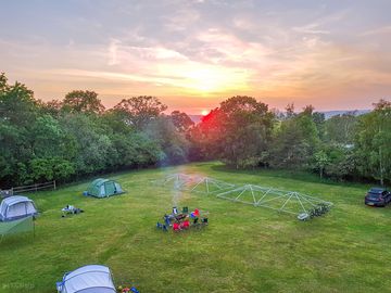 View from the climbing tower at sunset. Spacious pitches. (added by manager 08 Jul 2022)