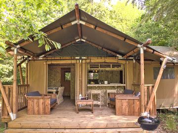 Front of the safari tent