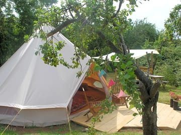 Egg Plum bell tent with decking (added by manager 03 Aug 2022)