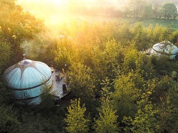 Oak and Rowan yurts