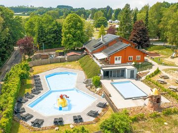 Aerial view of the pool