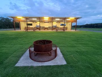 Camp kitchen and firepit