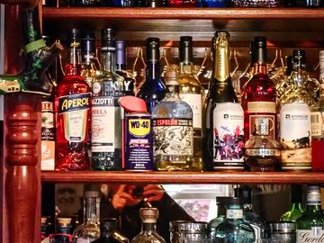 Selection of drinks at The Shepherd's Rest Pub and Campsite