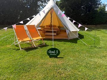 An exterior view of our Bell Tents.