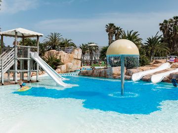 Slides and water play area
