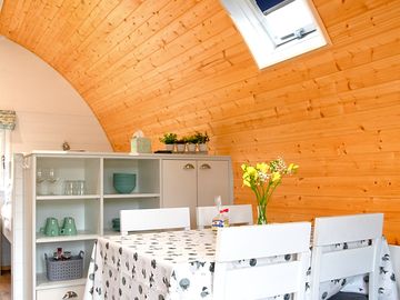 Spacious dining or working area