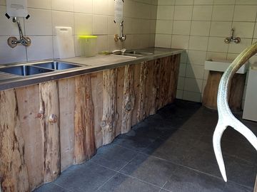 Communal wash-up area