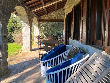 Sheltered outdoor seating