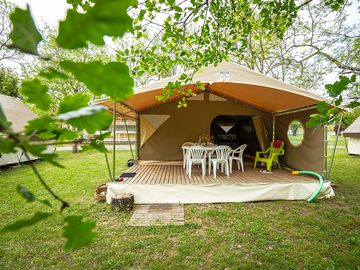 Safari tent exterior