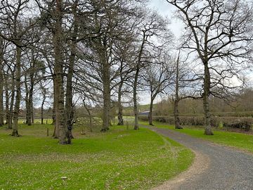 Gravel road into the site