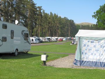 Touring pitches for caravans and motorhomes