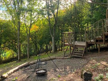 Barbecue and firepit area