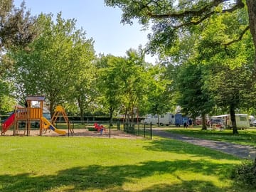 Playground and picnic table