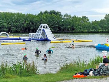 Alllerthopre lakeland park for swimming, inflatable course paddleboarding etc, a 20 minute drive