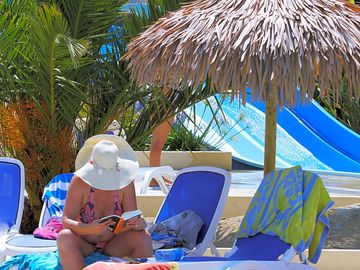 Chill out and sunbathe by the pool