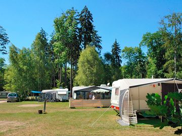 Spacious grass pitches