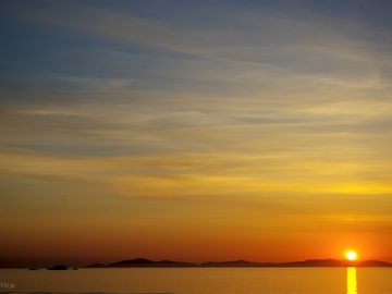 August sunset from site