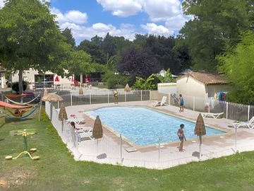 The swimming pool and sun deck