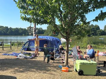 Pitches overlooking the lake