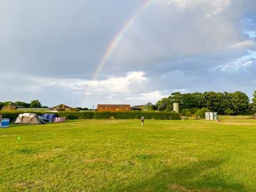 Rainbow over the campsite