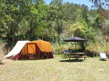Secluded area for your fully equipped tent