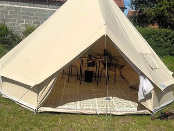 Bell tent outside