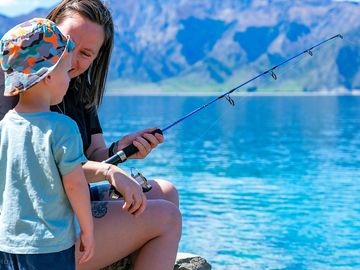 Lake hawea fishing at its best.