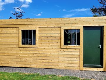 Timber-clad toilet block