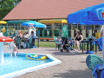 The site's popular paddling pool