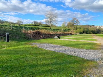 Hardstanding pitch most with 16 amp hook up and most with exclusive tap point