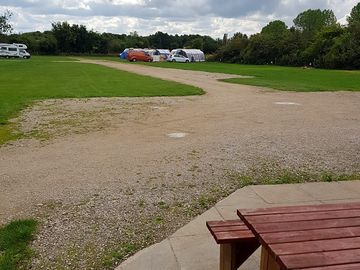 View of pitches from barbecue area