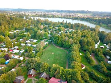 Aerial view of the campsite
