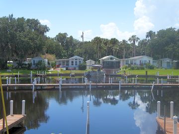 A view of the harbor from the boat docks