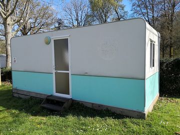 Blue summer caravan