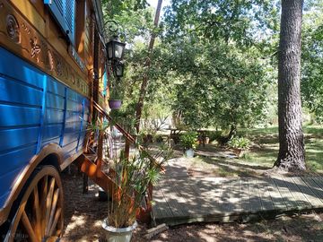 Exterior of the caravan