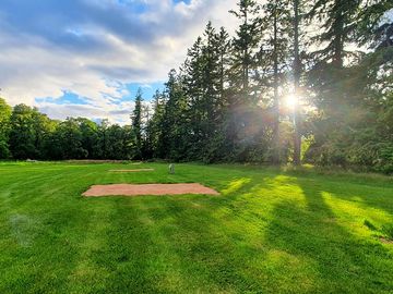 Sunset over the site