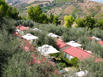 View of the static caravans