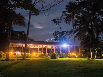 Lit up at night