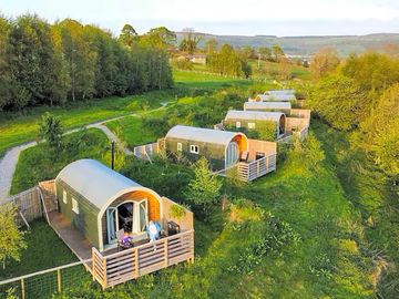 Aerial shot showing the dales views