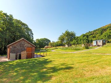 Small glamping site set in ancient orchard. Private toilet /shower facilities allocated to each unit